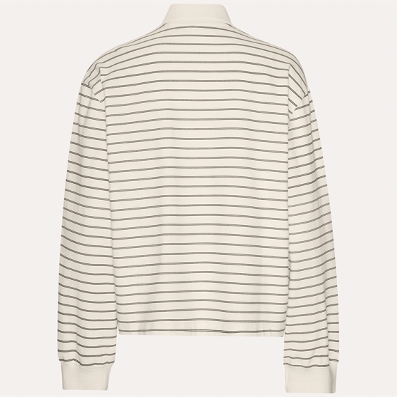 Rotate Pique Longsleeve Polo, Egret Combi 